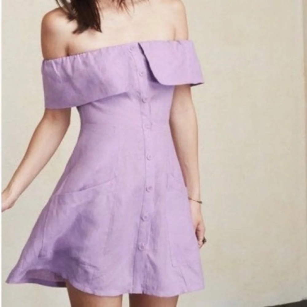 Reformation Botanica dress in lilac